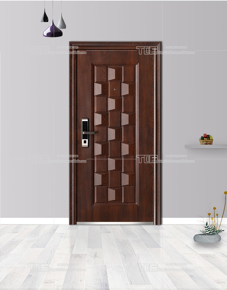 Wholesale Cheap Price Commercial Apartment Morden Front Steel Entry Door