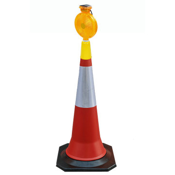 Solar Power LED Warning Light for Traffic Cone