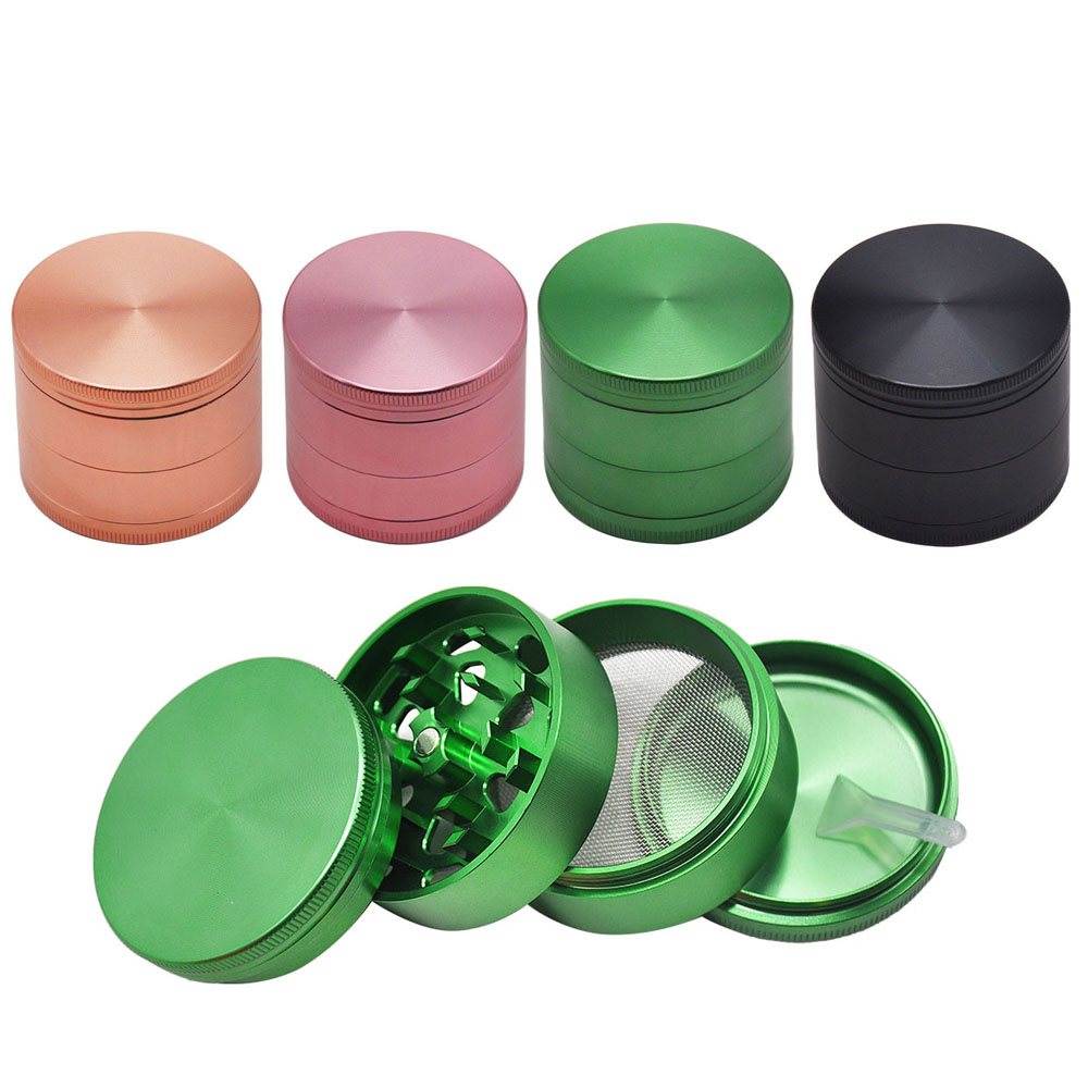 Aircraft Aluminum 56MM 4 Piece Weed Grinder Herb Grinder With Sharp Diamond Teeth Herb Crusher Smoking accessories