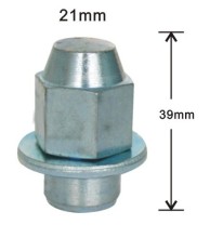 21mm hex 2 piece acorn with wasther lug nuts