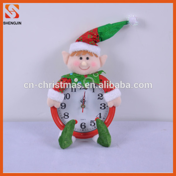 christmas elf wall clock