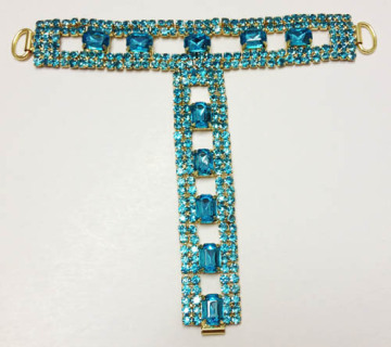 Pers Stone and Rhinestone Sandal Trim