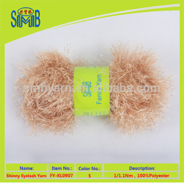 Jiangsu manufacturer provide textured feather yarn for 100%polyester yarn knitting in cheap price
