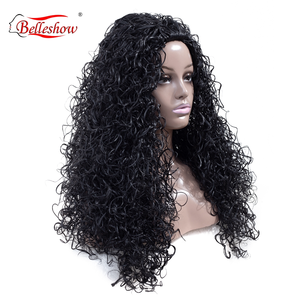 wholesale synthetic wig  hair wig   curly wig	 for African woman  high temperature