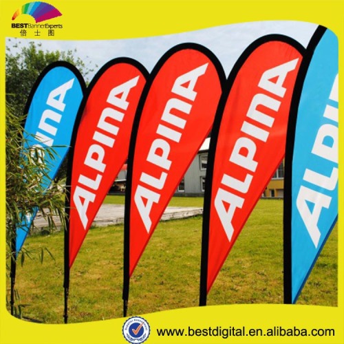 outdoor advertising polyester beach flag