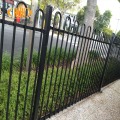 Cheap powder coated bow top metal fence panels