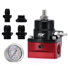 8AN High Pressure Fuel Regulator with Boost Gauge PQY7855BKR