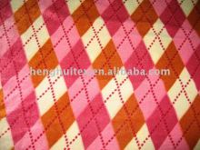 printed Argyle Brown Fleece Fabric(New!)