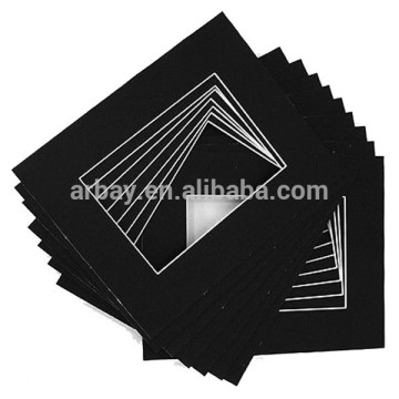 Wholesale1.4mm thickness black white core board game mat pre-cut collage mat board