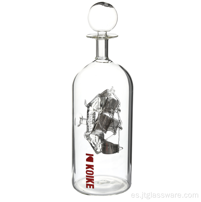 Botella de vino de vidrio de diseño personalizado