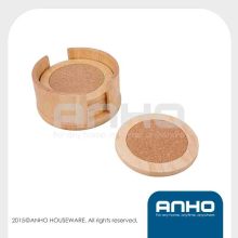 FSC certificate wooden cup coaster cup mat sets