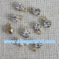 Commercio all'ingrosso 5MM Mini metallo sfaccettato Rhinesatone Charms Ciondoli