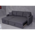 Fabric Sofa Bed With Chaise Lounge With Storage