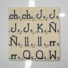 Spanish Vintage Plastic Scrabble Tiles