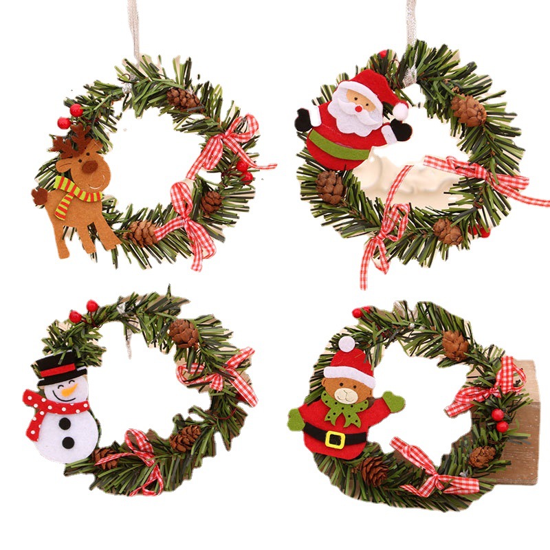 Christmas decoration Garland Christmas supplies Christmas rattan Garland Christmas door hanging decorations arrangement