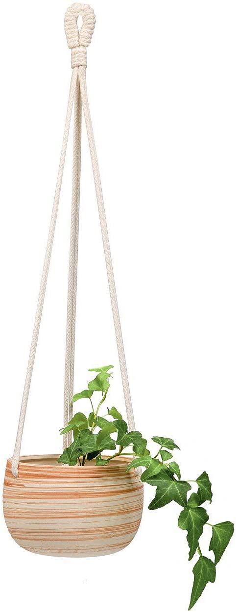 Pemegang Tanaman Macrame Planter Seramik