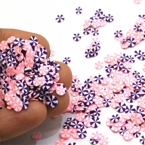 Nieuwe Collectie Polymeer Slice Kleurrijke Candy Slice Polymeer Caly Ronde Slice Vorm Hagelslag Voor Slime DIY En Nail Art