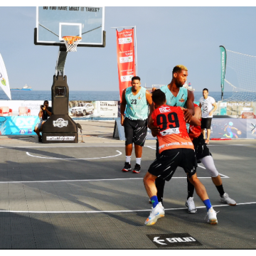 FIBA 3x3 -uitdagers gebruikten gerechtelijke tegels