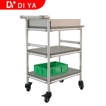 Industrial Aluminium Profile Trolley: Multilayer Hand Push Galley Tote Cart