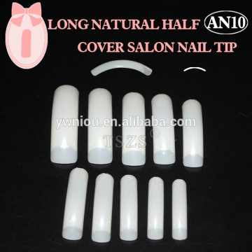 half cover type French nail tips natural acrylic salon tips