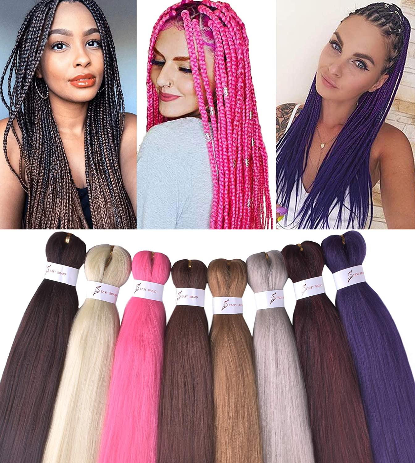 Cheap wholesale X-tress black hair bundle yaki braids EZ braids pre-stretched ez braid hair for black women synthetic fiber hair