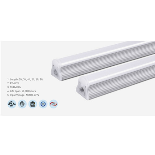 LEDER Tubo de luz LED de aluminio regulable 3000K de 2 pies