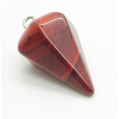 6 Side coin Shape Red Jasper pendant 30*20mm