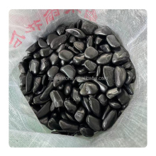 Natural Shiny Black Cobblestone Pebbles for Garden and Home Landscaping