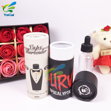 Custom luxury paper essential oil gift box, 30ml e-liquid packaging paper tube with free sample