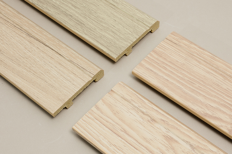 INTCO 8cm Baseboard Wood Color Waterproof Decorative Rodape Accessories Floor Vinyl Skirting Board