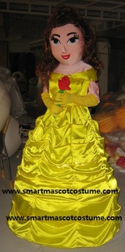 belle princess mascot costume