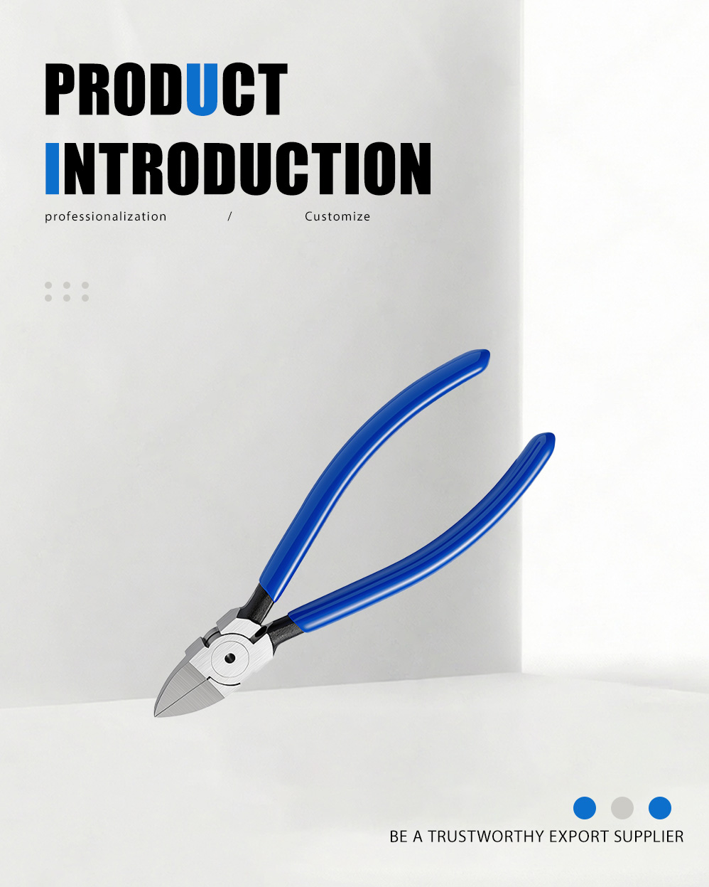 برش مورب الکترونیکی نوک تیز (55#) Pointed Tip Electronic Diagonal Cutters (55#)