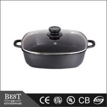 Square cassrole with glass lid