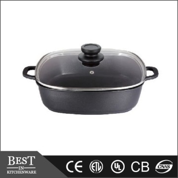 Square cassrole with glass lid