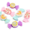 Hot Selling Kawaii Heart Candy Resin Cabochon Flat Back Beads For Handmade Craft Decor Beads Charms Room Ornaments Spacer