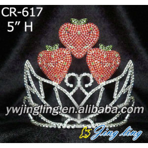 Rhinestone strawberry shape Pageant Crown