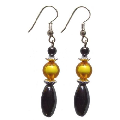 Hematite Rice Earring