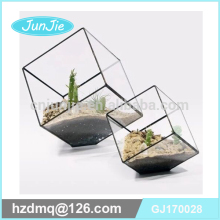 wholesale small clear luxury packing display box glass and brass box