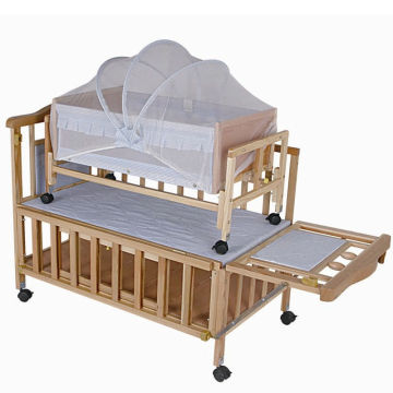 Modern Newborn Baby Wooden Baby Cot Bedding Baby Sleeping Cot