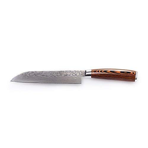 7inch Damascus Steel Pakka Wood Japanese Chef Knife