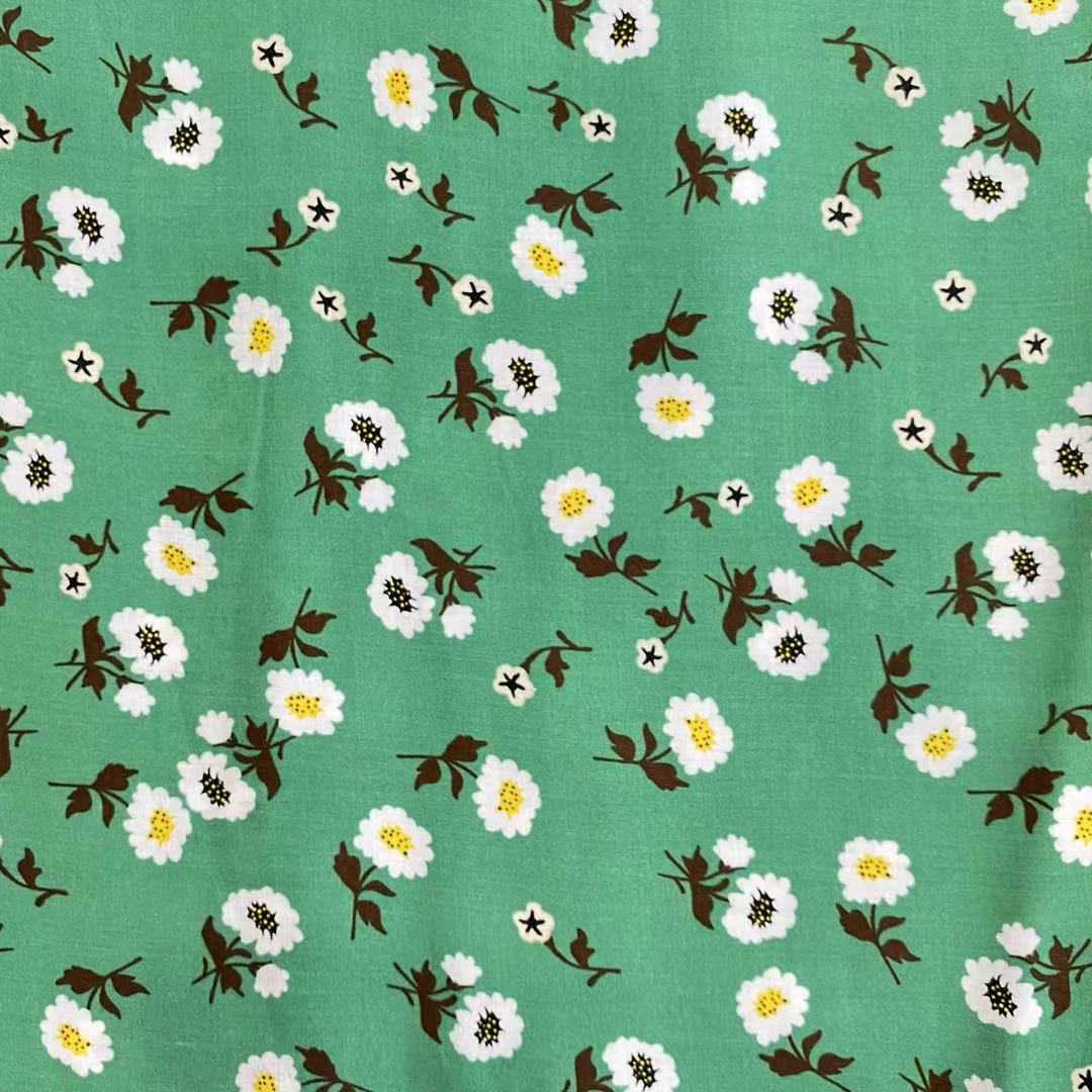 100%R 90Gsm High Quality Breathable Fabric Clothing Fabric Cotton Rayon Printed Knit Fabri