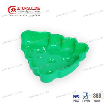 Christmas tree shape FDA,LFGB standard silicone pudding pan