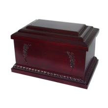 Coffin shape cremation urn for human ashes