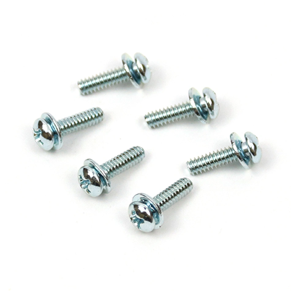 Green Zinc Plated SEMS Screws