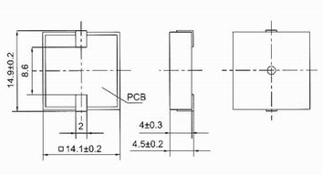 14mm piezo buzzer