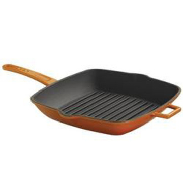 Enameled Cast Iron griddle plate frying oan