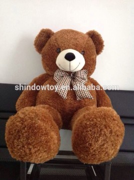 Hot sell giant teddy bear with bowknot big sitting teddy bear