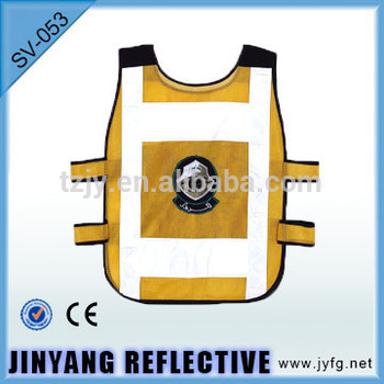 custom pullover reflective safety vest with pvc logo