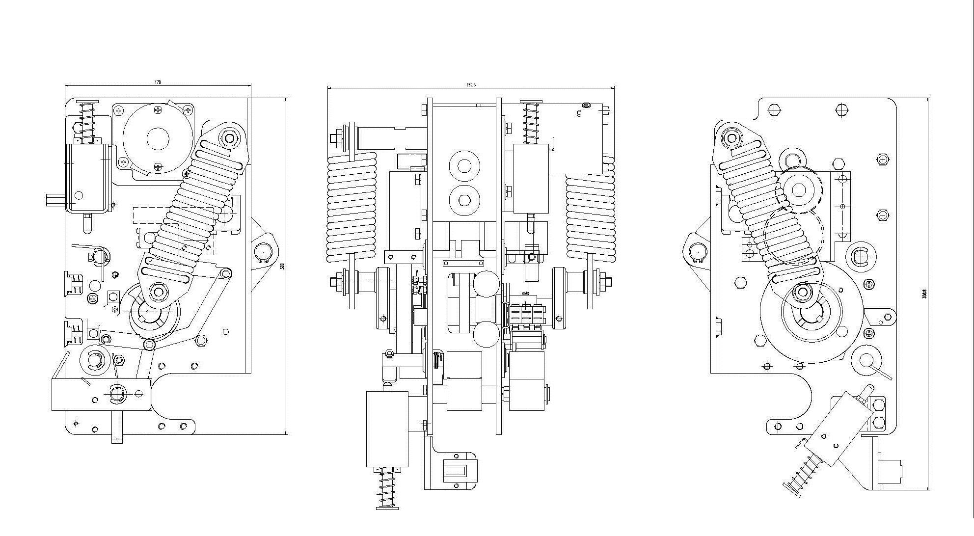 GF-1 VCB Spring operation mechanism for vacuum circuit breaker switchgear