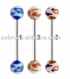 camouflage tongue jewelry,tongue ring, tongue piercing